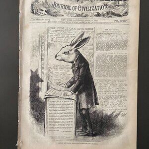 Harper's Weekly Newspaper, Thomas Nast, Woodcut Engraving